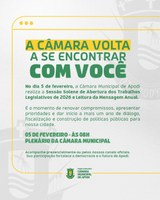 A câmara volta a se encontrar com você!