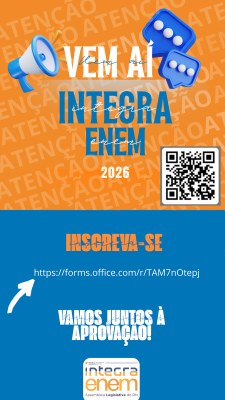 Estão abertas inscrições do Integra Enem