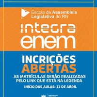 Estão abertas inscrições do Integra Enem
